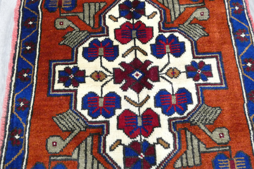 Vintage Hand Knotted Anatolian Turkish Square  Rug Size: 66 x 68cm- Rugs Direct 