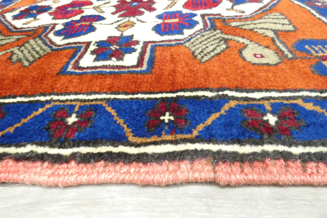 Vintage Hand Knotted Anatolian Turkish Square  Rug Size: 66 x 68cm- Rugs Direct 