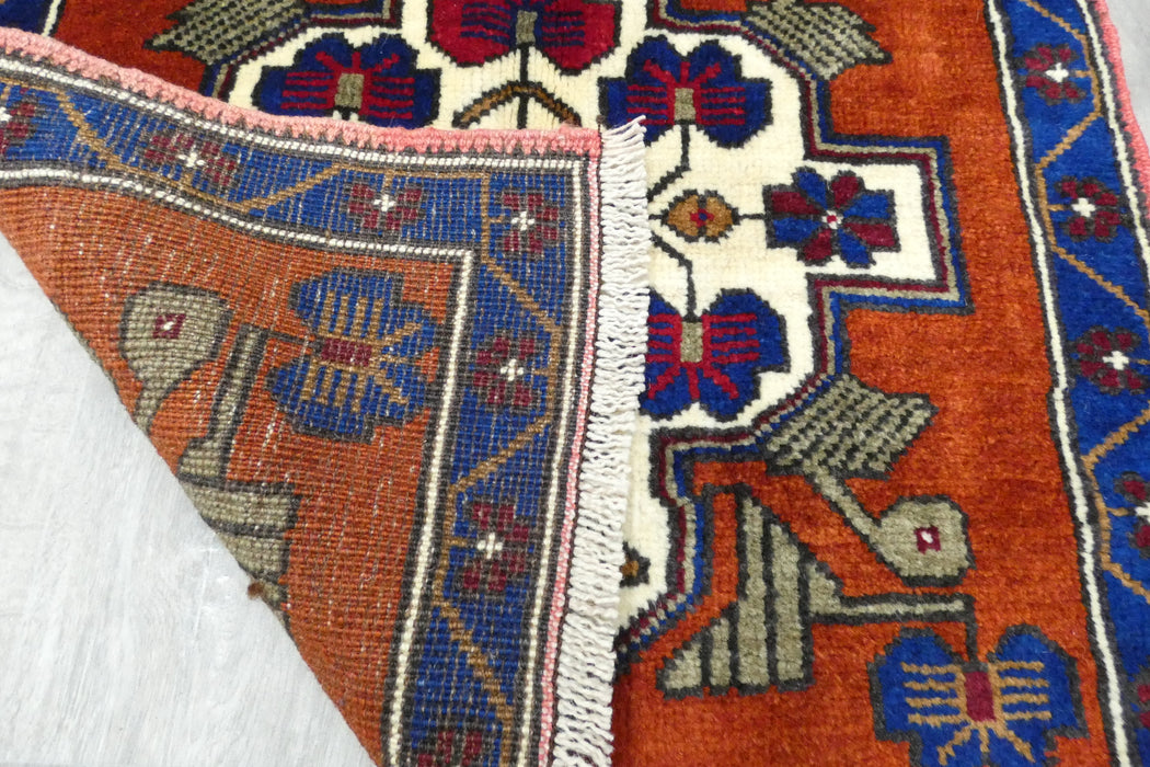Vintage Hand Knotted Anatolian Turkish Square  Rug Size: 66 x 68cm- Rugs Direct 