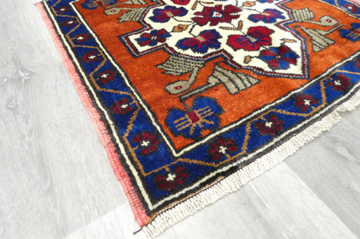 Vintage Hand Knotted Anatolian Turkish Square  Rug Size: 65 x 70cm- Rugs Direct 