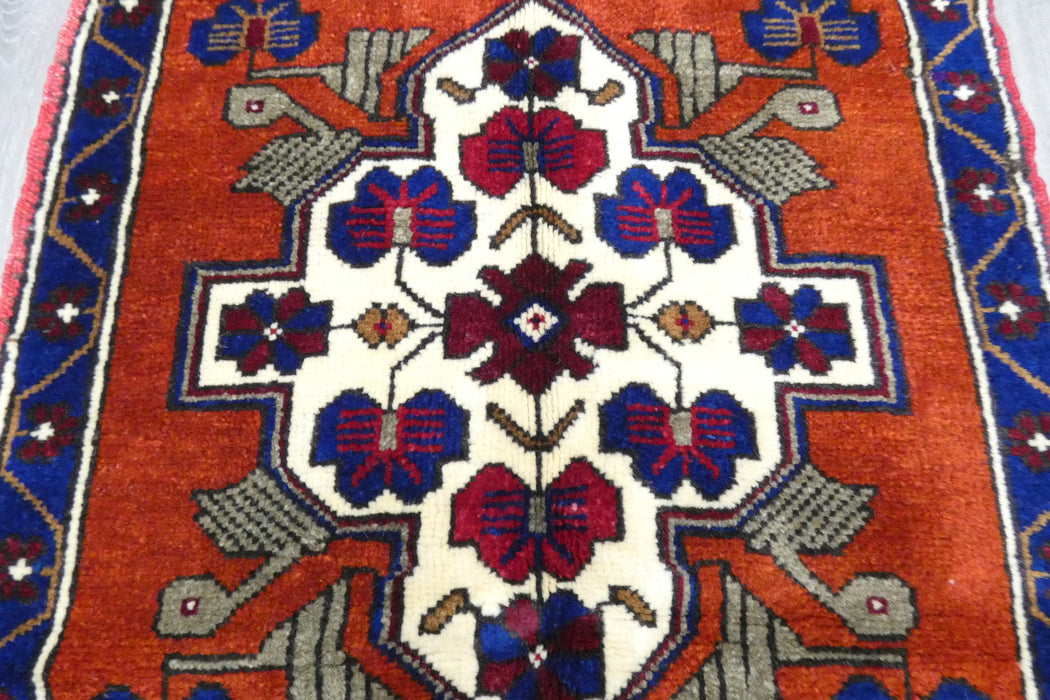 Vintage Hand Knotted Anatolian Turkish Square  Rug Size: 65 x 70cm- Rugs Direct 