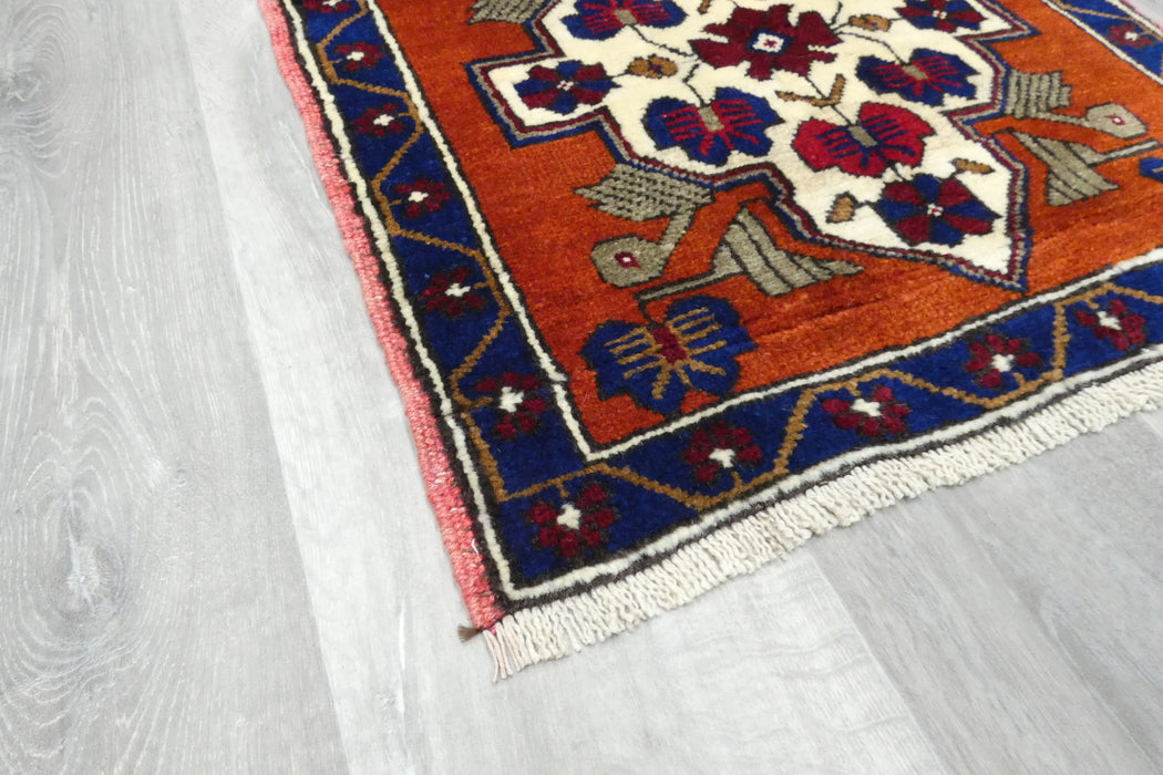 Vintage Hand Knotted Anatolian Turkish Square  Rug Size: 66 x 67cm- Rugs Direct