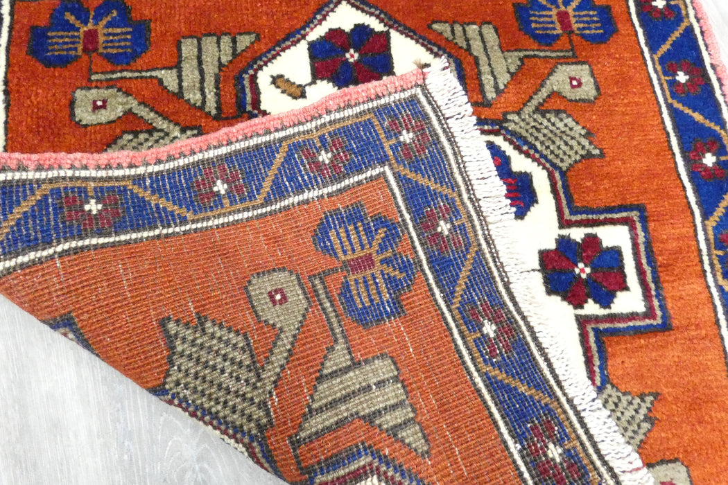 Vintage Hand Knotted Anatolian Turkish Square  Rug Size: 66 x 67cm- Rugs Direct