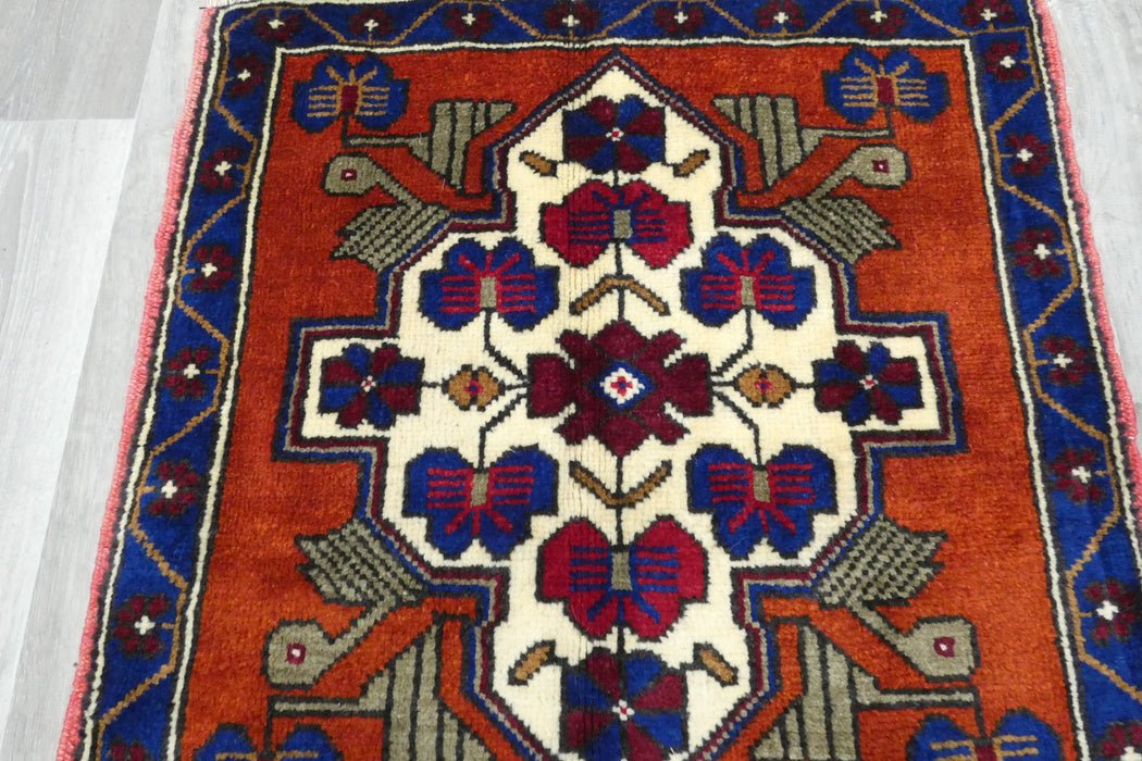 Vintage Hand Knotted Anatolian Turkish Square  Rug Size: 67 x 67cm- Rugs Direct 