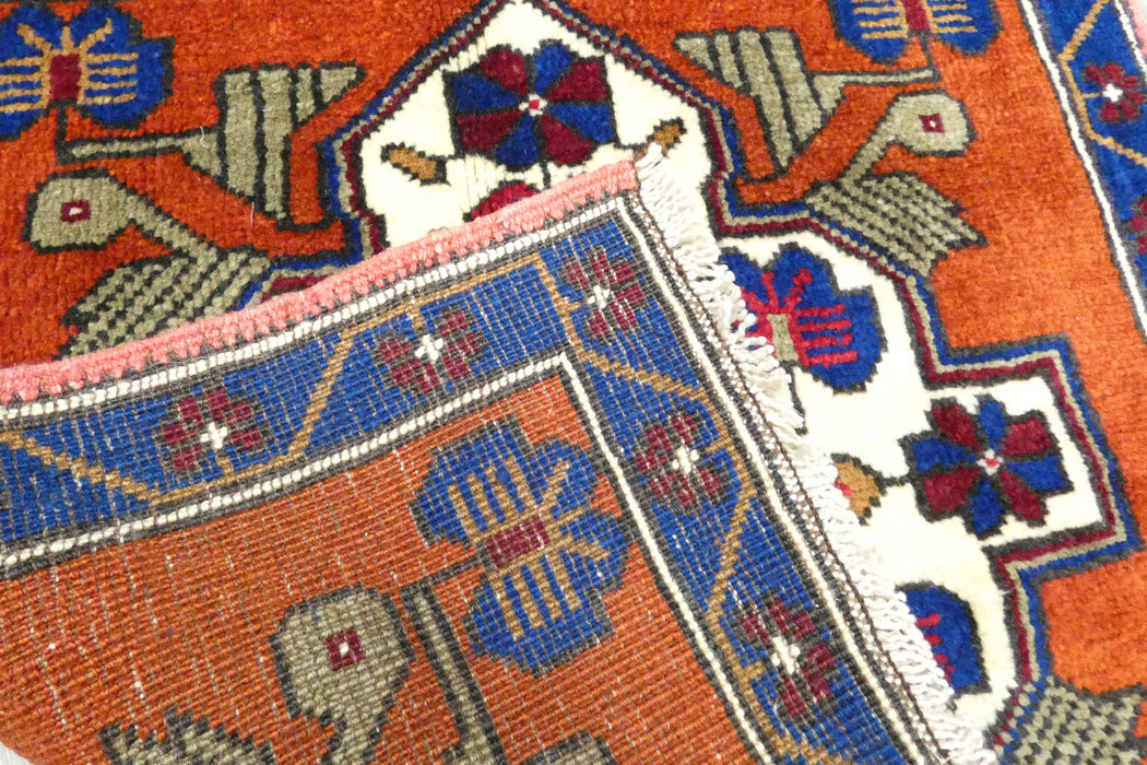 Vintage Hand Knotted Anatolian Turkish Square  Rug Size: 67 x 67cm- Rugs Direct 