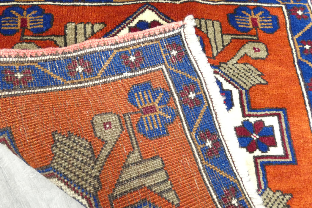 Vintage Hand Knotted Anatolian Turkish Square  Rug Size: 62 x 68cm- Rugs Direct 