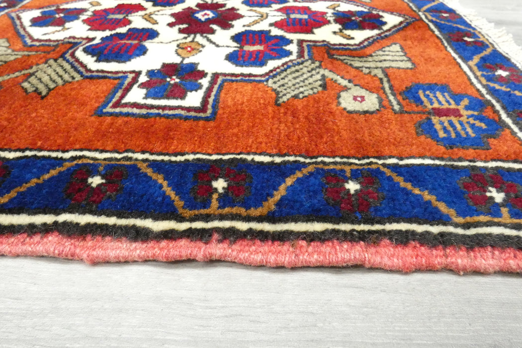 Vintage Hand Knotted Anatolian Turkish Square  Rug Size: 65 x 68cm