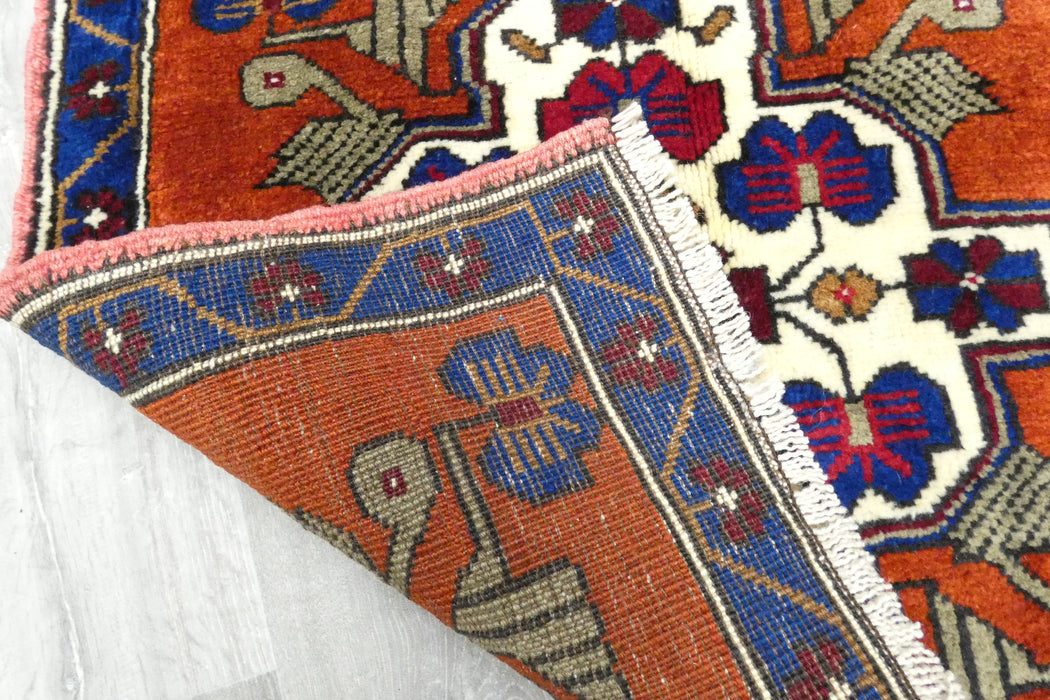 Vintage Hand Knotted Anatolian Turkish Square  Rug Size: 65 x 68cm- Rugs Direct 