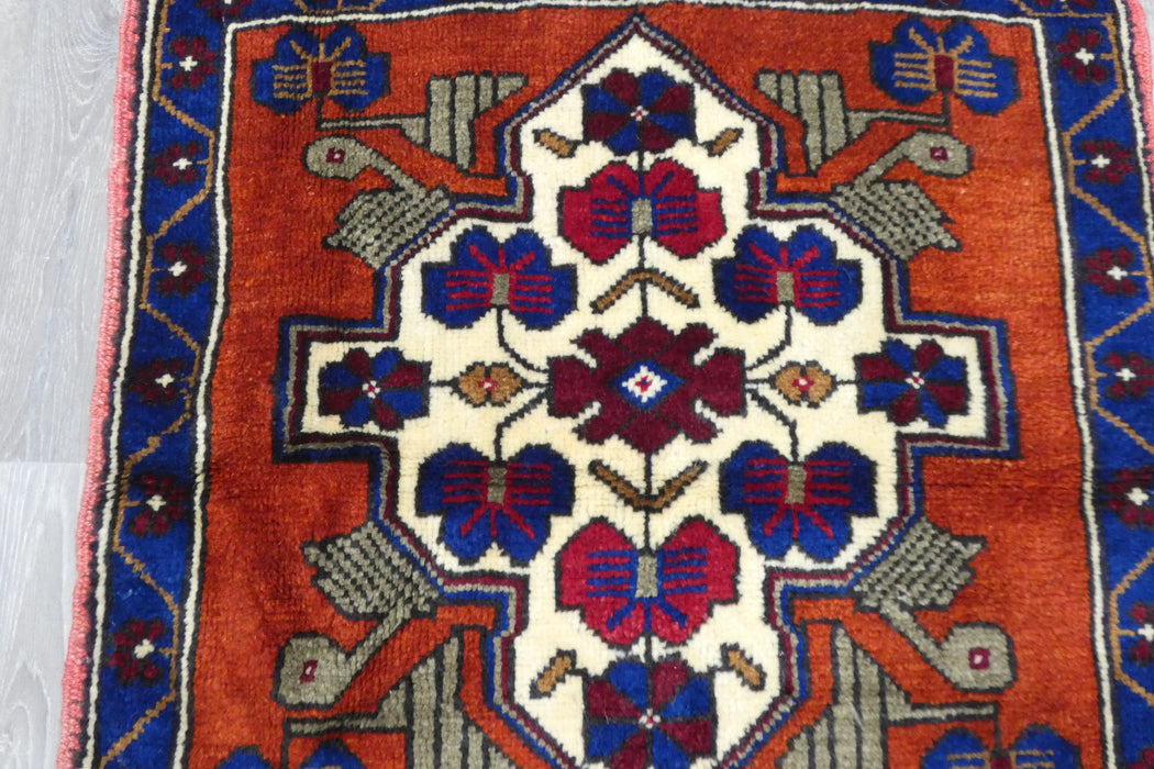 Vintage Hand Knotted Anatolian Turkish Square Rug Size: 65 x 68cm- Rugs Direct 