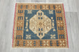 Vintage Hand Knotted Anatolian Turkish Square Rug Size: 88 x 63cm- Rugs Direct 
