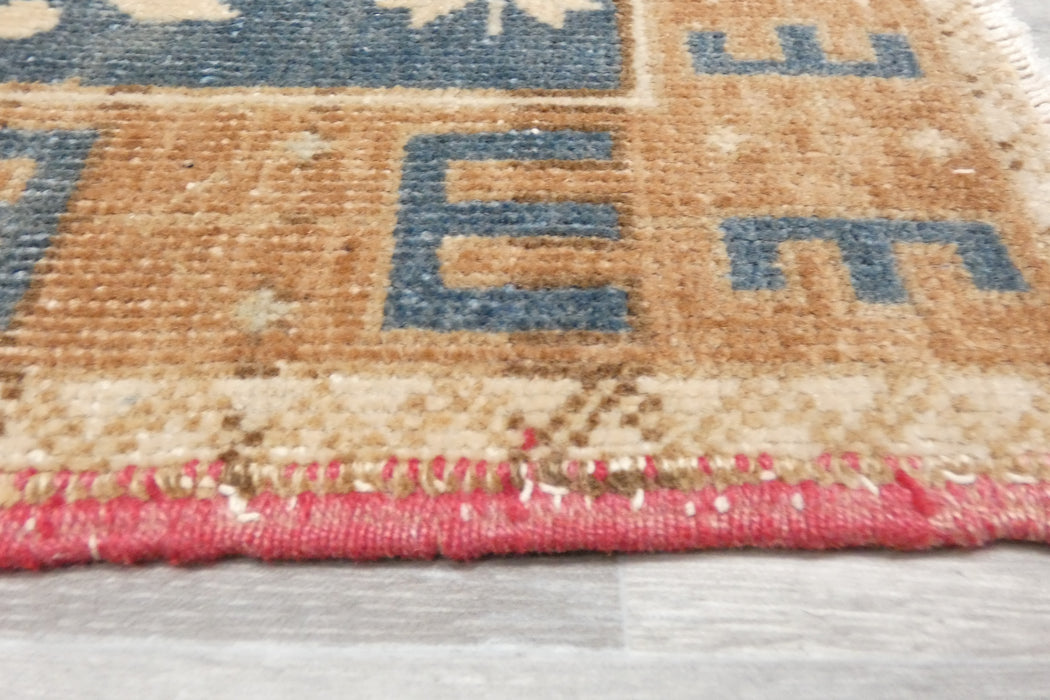 Vintage Hand Knotted Anatolian Turkish Square Rug Size: 88 x 63cm- Rugs Direct 