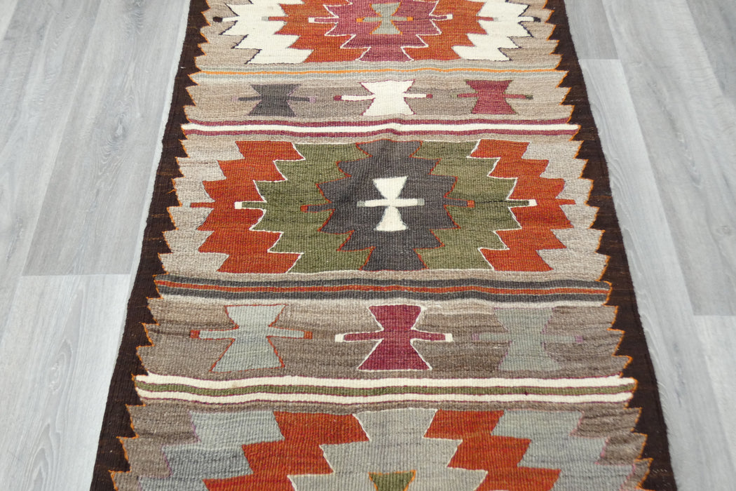Vintage Anatolian Flatweave Hallway Runner Rug Size: 165 x 90cm- Rugs Direct 