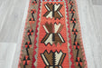 Handwoven Turkish Kilim Runner Rug 120 x 58cm | Vintage Anatolian Wool Flatweave - Rugs Direct 