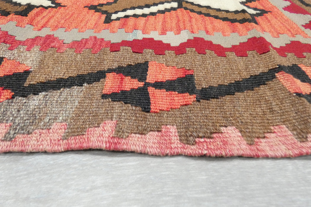Handwoven Turkish Kilim Runner Rug 120 x 58cm | Vintage Anatolian Wool Flatweave - Rugs Direct 