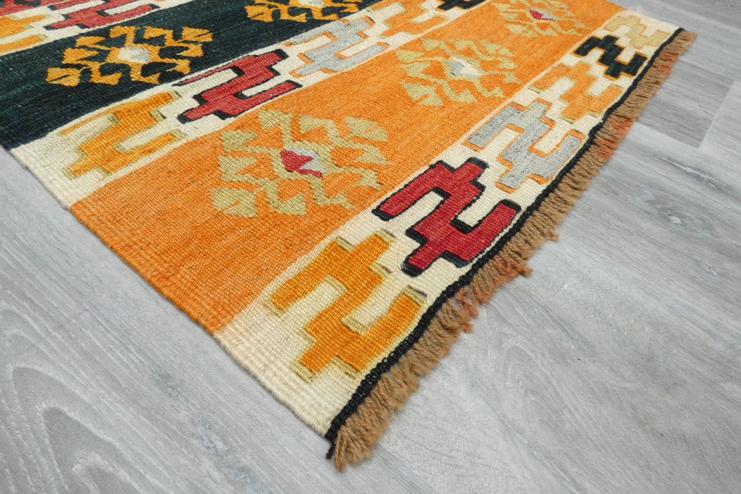 Authentic Handwoven Turkish Kilim Rug 143 x 72cm | Vintage Anatolian Wool Flatweave- Rugs Direct