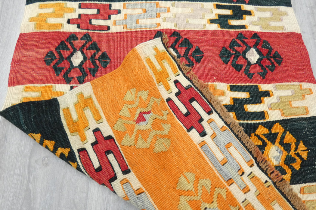Authentic Handwoven Turkish Kilim Rug 143 x 72cm | Vintage Anatolian Wool Flatweave- Rugs Direct