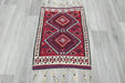 Authentic Handwoven Turkish Kilim Rug 82 x 62cm | Anatolian Wool Flatweave with Tassels- Rugs Direct 