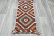 Authentic Handwoven Turkish Kilim Runner Rug 116 x 53cm | Anatolian Wool Flatweave- Rugs Direct 