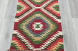 Authentic Handwoven Turkish Kilim Runner Rug 116 x 53cm | Anatolian Wool Flatweave- Rugs Direct 
