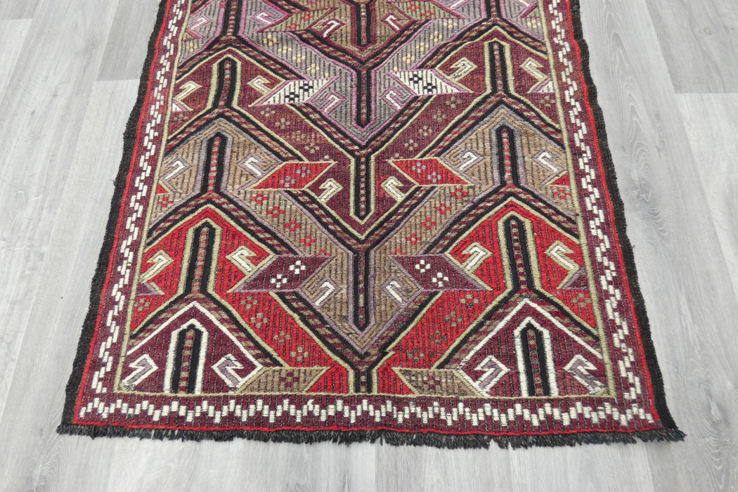 Authentic Turkish Kilim Rug 155 x 95cm | Geometric Anatolian Wool Rug- Rugs Direct 