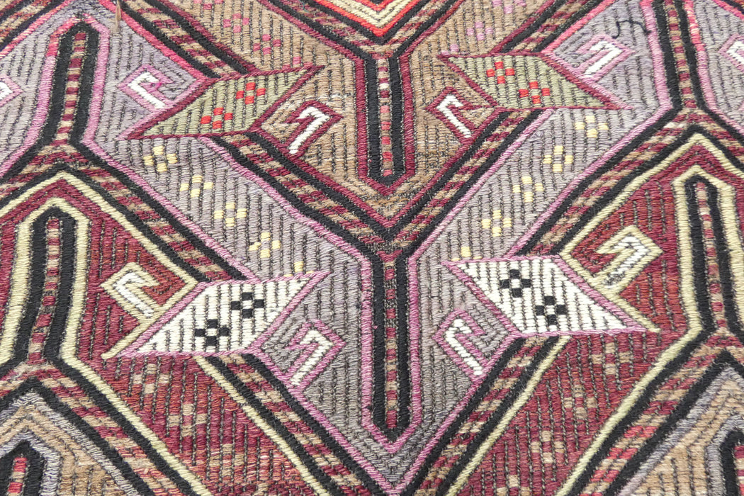 Authentic Turkish Kilim Rug 155 x 95cm | Geometric Anatolian Wool Rug- Rugs Direct 