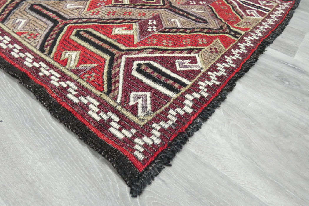 Authentic Turkish Kilim Rug 155 x 95cm | Geometric Anatolian Wool Rug- Rugs Direct 