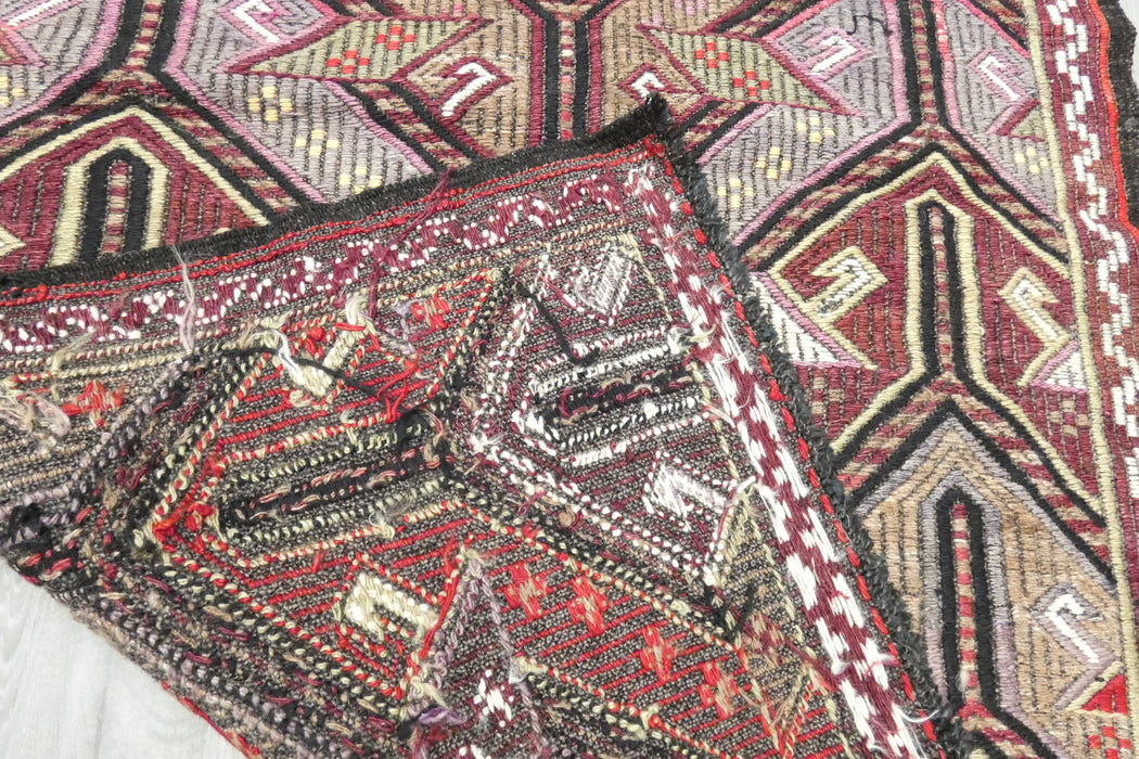 Authentic Turkish Kilim Rug 155 x 95cm | Geometric Anatolian Wool Rug- Rugs Direct 