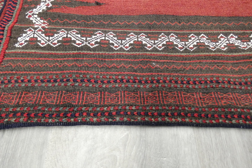 Turkish Kilim Rug 132 x 122cm | Handwoven Anatolian Tribal Design- Rugs Direct 