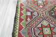 Turkish Kilim Rug 143 x 106cm | Handwoven Anatolian Geometric Design- Rugs Direct 