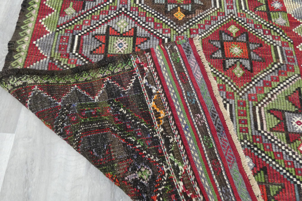 Turkish Kilim Rug 143 x 106cm | Handwoven Anatolian Geometric Design- Rugs Direct 