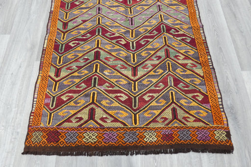 Turkish Kilim Rug 140 x 102cm | Handwoven Anatolian Geometric Design- Rugs Dirct 