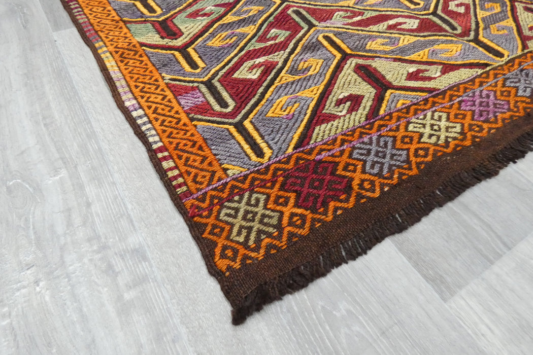 Turkish Kilim Rug 140 x 102cm | Handwoven Anatolian Geometric Design- Rugs Dirct 