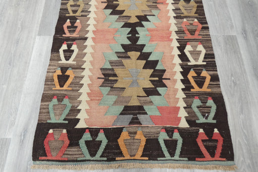 Turkish Kilim Rug 128 x 80cm | Pastel Anatolian Geometric Design- RUGS DIRECT 