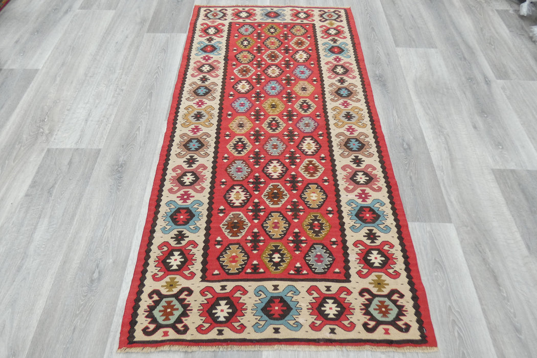 Handwoven Turkish Kilim Rug 162 x 83cm | Anatolian Wool Flatweave- Rugs Direct 