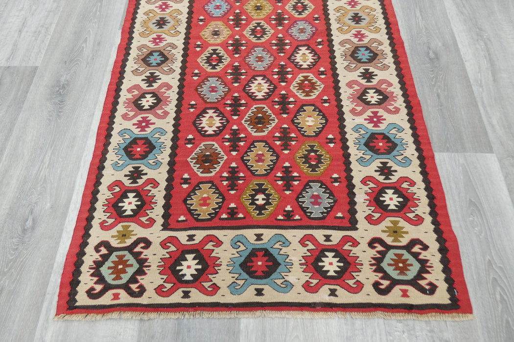Handwoven Turkish Kilim Rug 162 x 83cm | Anatolian Wool Flatweave- Rugs Direct 