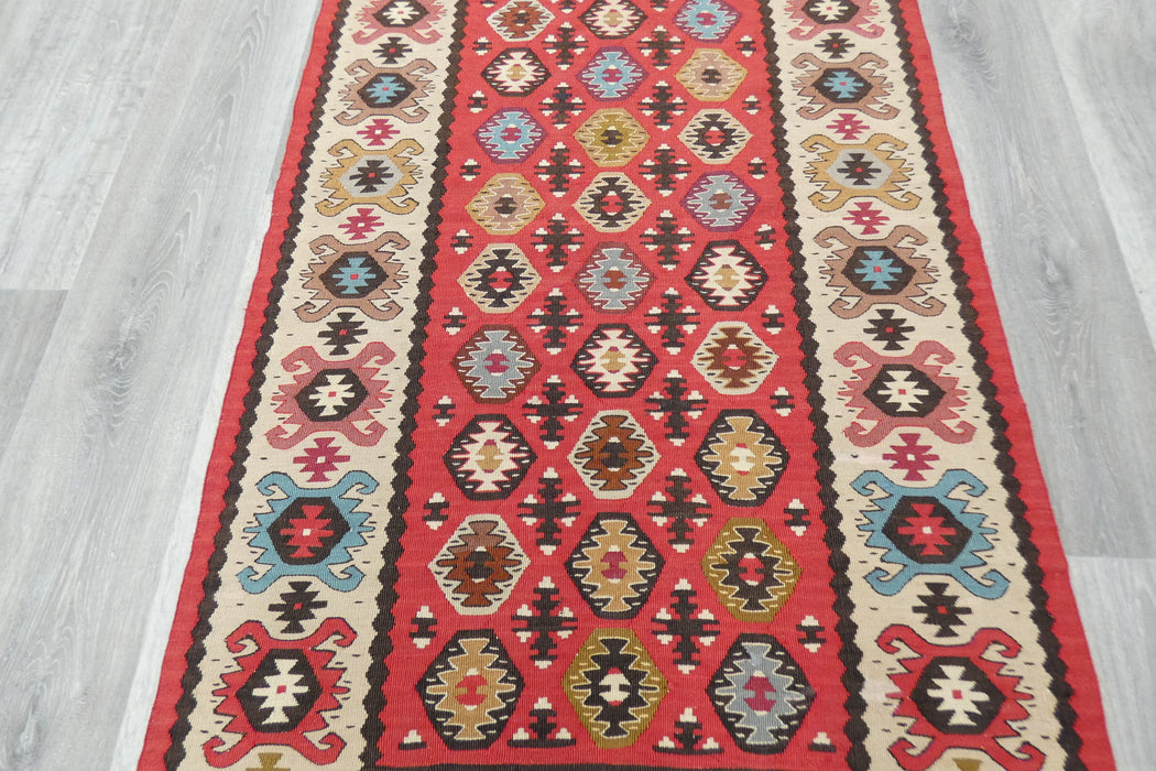 Handwoven Turkish Kilim Rug 162 x 83cm | Anatolian Wool Flatweave- Rugs Direct 