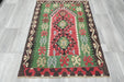 Handwoven Turkish Kilim Accent Rug 130 x 100cm | Geometric Wool Flatweave- Rugs Direct 