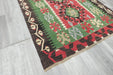 Handwoven Turkish Kilim Accent Rug 130 x 100cm | Geometric Wool Flatweave- Rugs Direct 