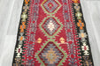 Handwoven Turkish Kilim Accent Rug 130 x 80cm | Geometric Wool Flatweave- Rugs Direct