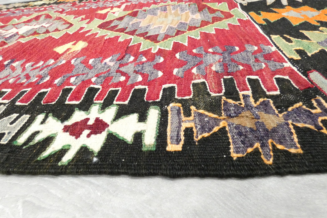 Handwoven Turkish Kilim Accent Rug 130 x 80cm | Geometric Wool Flatweave- Rugs Direct