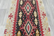 Handwoven Turkish Kilim Accent Rug 127 x 82cm | Geometric Wool Flatweave- Rugs Direct 