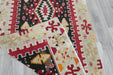 Handwoven Turkish Kilim Accent Rug 127 x 82cm | Geometric Wool Flatweave- Rugs Direct 