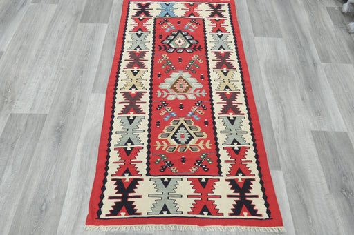 Handwoven Turkish Kilim Rug 158 x 84cm | Anatolian Wool Flatweave- Rugs Direct 