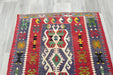 Turkish Kilim Rug 154 x 110cm | Colourful Anatolian Geometric Design- Rugs Direct 
