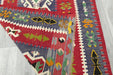 Turkish Kilim Rug 154 x 110cm | Colourful Anatolian Geometric Design- Rugs Direct 