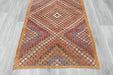 Vintage Handmade Turkish Kilim Rug 162 x 94cm | Geometric Wool Flatweave Tribal Area Rug | One of a Kind- Rugs Direct 