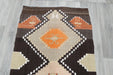 Vintage Handmade Turkish Kilim Rug 162 x 77cm | Geometric Tribal Wool Flatweave Runner | One of a Kind- Rugs Direct 