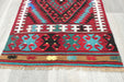 Vintage Handmade Turkish Kilim Rug 106 x 70cm | Colourful Geometric Tribal Wool Flatweave Rug | One of a Kind- Rugs Direct 