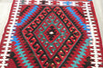 Vintage Handmade Turkish Kilim Rug 106 x 70cm | Colourful Geometric Tribal Wool Flatweave Rug | One of a Kind- Rugs Direct 