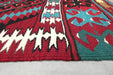 Vintage Handmade Turkish Kilim Rug 106 x 70cm | Colourful Geometric Tribal Wool Flatweave Rug | One of a Kind- Rugs Direct 